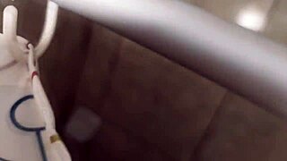 During the holiday party, my Peruvian cousin takes advantage in the bathroom, recording the homemade POV orgasm.