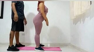 Perverted Yoga Teacher Ravishes Redhead's Big Ass