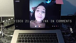 Spanish milf fucks fan on webcam