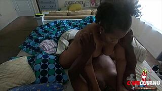 Black BBW Mature MILF With Natural Tits Gets Her Fupa Fucked Hard, Cum Everywhere!