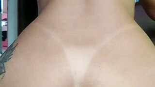 Greedy anal session with monster cock in stockings, showing the damage afterward