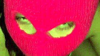 Teen Girlfriend Delivers Intense Sloppy Blowjob in Ski Mask POV with Amateur Friend.
