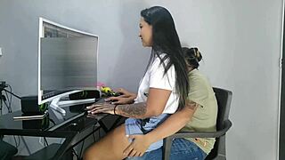 Can My Best Friend Lick My Pussy While I Play On The Computer?