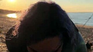 Beach blowjob with cute teen! 🌊😉