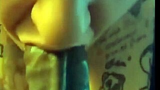 A plump BBW eagerly sucks a massive black cock in the bedroom.