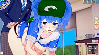 Why not rub Nitori's huge tits in this Touhou hentai game? 3D CG anime with endless boob squeezing.
