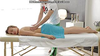 Lavanda's Intimate Areas Exposed During Arousing Massage Session