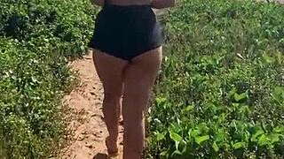 Just filmed a quickie on a trail, Pantanal style. The cuckold caught every interracial BBC moment in the woods.