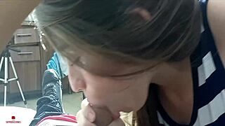 my stepsister helps me relax with a good blowjob part 2