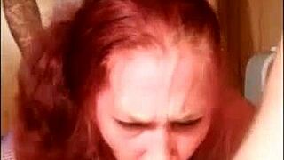 Watch this milf redhead amateur get double teamed?