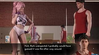 risky public creampie at gym with hentai game ep 12 from genesis order. daring outdoor action awaits!