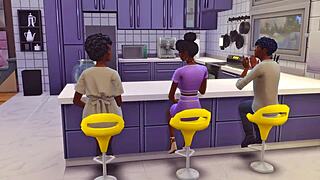 Hanging out with colleague and her friends in sims 4 full version on red