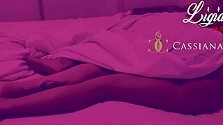 Watch me drink cum with my friend Cassiana Costa in this hot threesome?