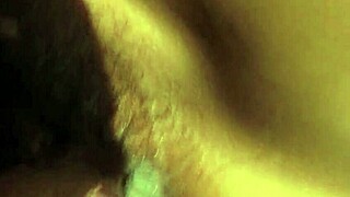 Look at this latina getting creampied while riding