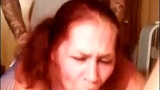 Watch this milf redhead amateur get double teamed?