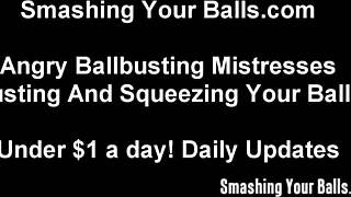 I will crush your balls in intense femdom bdsm