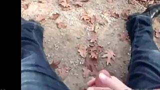 amateur gives titjob in the park