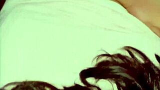 Watch her suck my monster cock until I cum on her petite body!