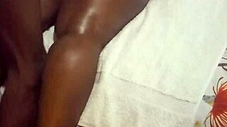 A monster cock penetrates a tight, wet pussy while spanking a big ass