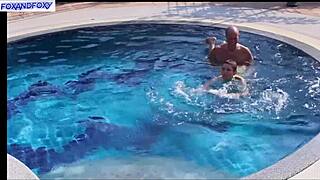 OUTDOOR SEX COMPILATION 3 IN 1 - CUM ON FACE CUM IN POOL CREAMPIE