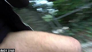 In bielefeld's sparrenburg, this amateur couple gets hardcore fucked outdoors