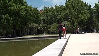 Gay BDSM: Public humiliation is undergone by a bound slave