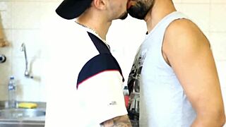 Marcos Goiano and Euerickdiaz explore hardcore gay anal with bareback creampie and assfucking passion.