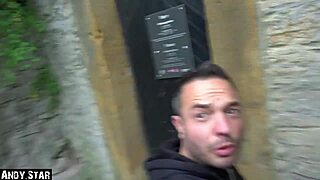 In bielefeld's sparrenburg, this amateur couple gets hardcore fucked outdoors