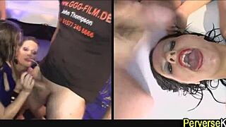 Urine loving teen rubbed in group