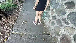 andy hot shows her tattooed ass on the street part 2 😏