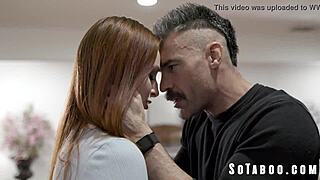 widowed man obsesses over teen 18+ redhead girlfriend, leading to rough riding and deepthroat