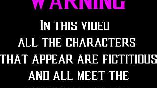 Two strippers perform in a group animation with fingering and striptease