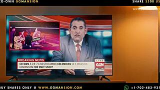 Brunette model showcases impressive ass in lingerie