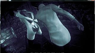 Nick Marlowe and Noir engage in a lewd scene. Spanking and BDSM dominate their tattooed encounter