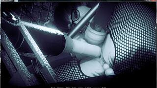 Nick Marlowe and Noir engage in a lewd scene. Spanking and BDSM dominate their tattooed encounter