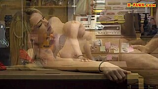 Busty Blonde Gets Nailed Hard by Pawn Keeper!