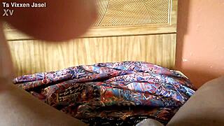 Watch TS Vixxen Jasel Build Up To An Intense, Shocking Climax In This Erotic Scene.