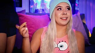 The horny blonde outdoor in Colombia desperately sucks her boyfriend's cock with bubble butt on webcam.