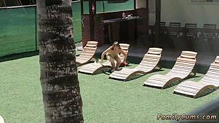 I watched this teen give a messy blowjob in the toilet.