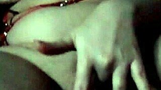 I masturbate with new hot harness. Reach orgasm fingering natural tits.