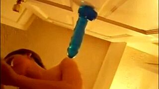 Alexis 19 Fucks Blue Dildo