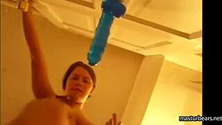 Alexis 19 Fucks Blue Dildo