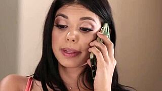 Pretty masseuse fingers and licks babe during massage.