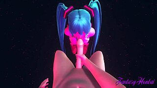vocaloid hentai 3d pov miku blowjob in striptease club