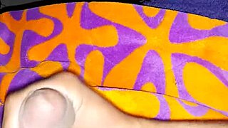 Young guy masturbating big cock to orgasm edge.