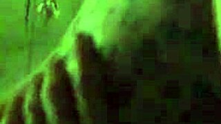 Retro Blue Film With Tattooed Rider In Action