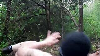 Intense forest session for bent over female slave on april 22, 2023