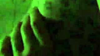 Retro Blue Film With Tattooed Rider In Action