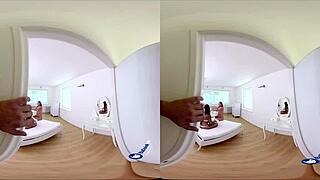 wild threesome pillow fight turns vr sex
