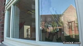 i'm sonia, an unfaithful british milf, presenting my large tits in lingerie